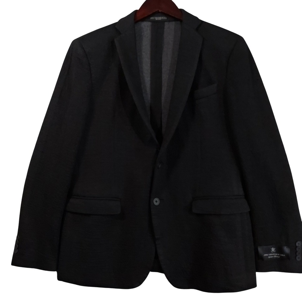 John Varvatos USA Blazer Mens 40S Black Varick Wool Blend Signature Tailored